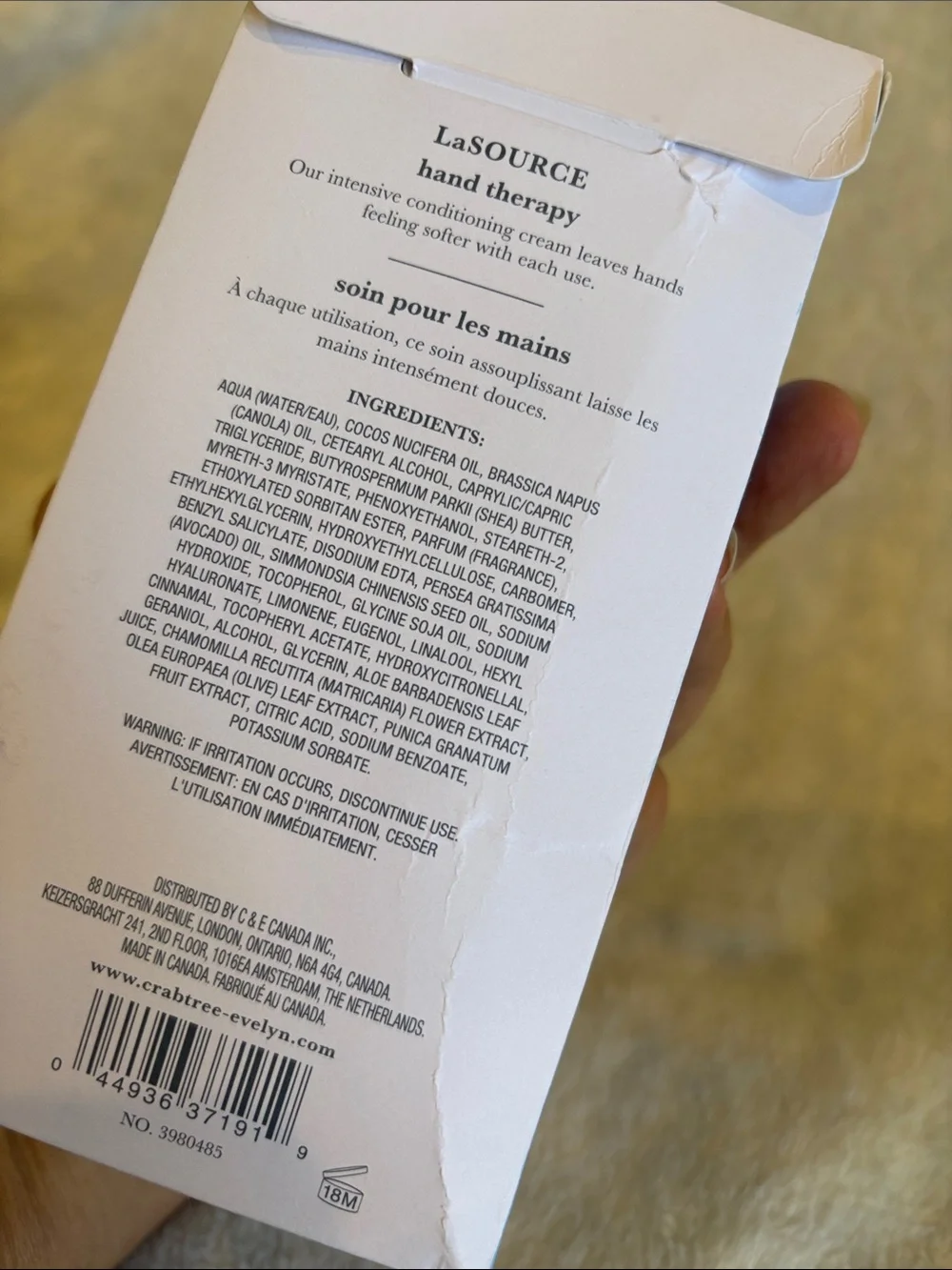 Crabtree & Evelyn Scented LaSOURCE Hand Therapy NWT 3.5oz